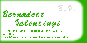 bernadett valentinyi business card